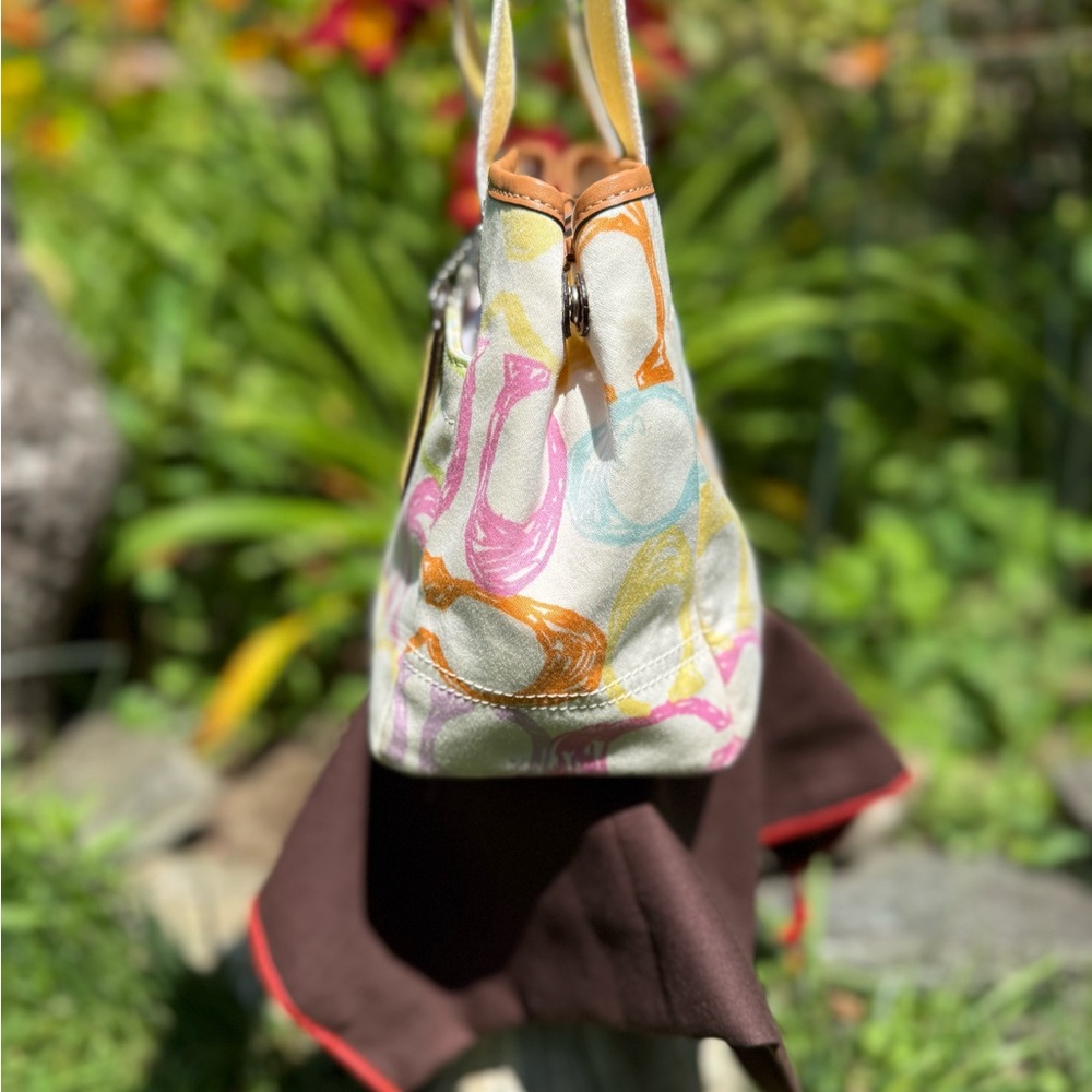 Coach Hampton Scribble Satchel - image 4